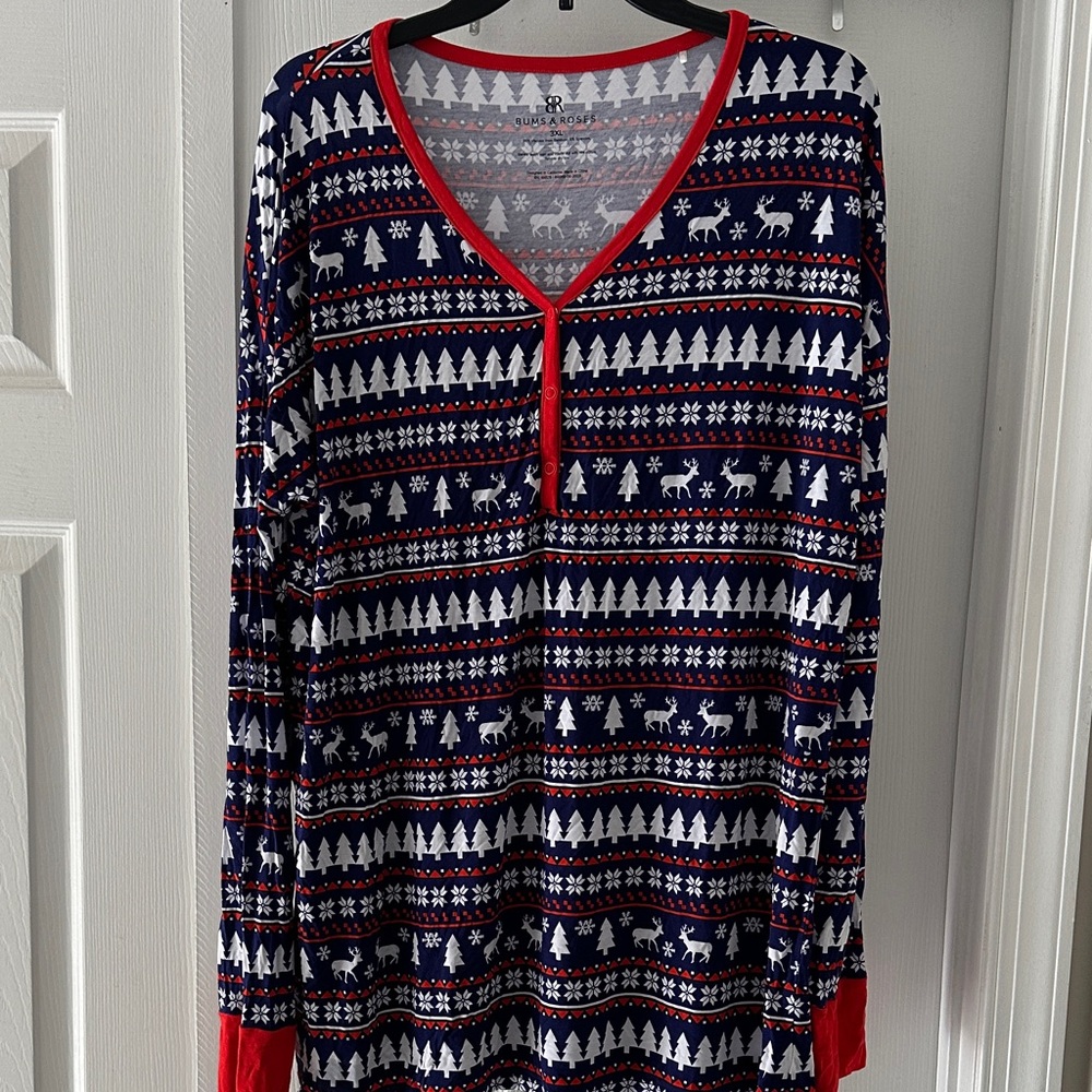 Bums & Roses Oh Deer Long Sleeve Top